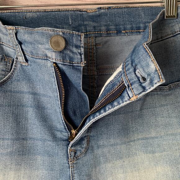 Angels Forever Young Denim Blue Jean Bermuda Shorts Size 10 - Picture 12 of 16